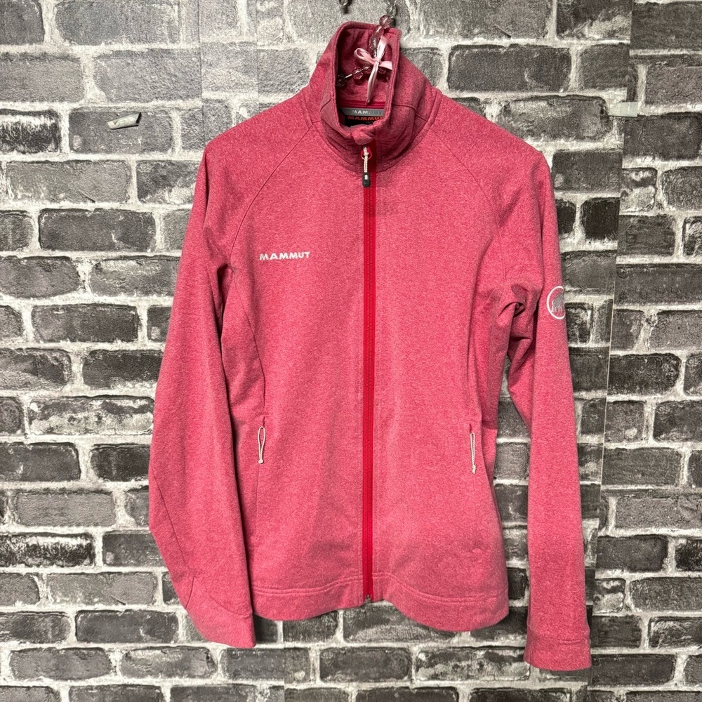 Mammut zip up jacket pink zippered pockets sweater